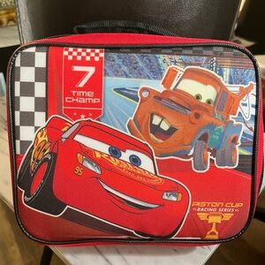 NWOT Disney Pixar Cars Piston Cup Racing Series 7 Time Champ lunchbox insulated